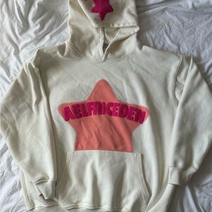 Aelfric Eden Cream Hoodie with Pink stars